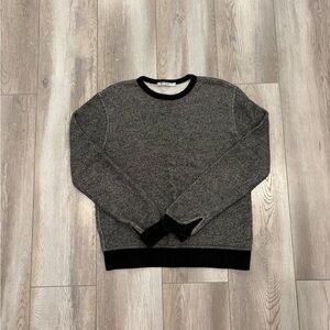 T Alexander Wang Black and Gray Crewneck Sweater Size S